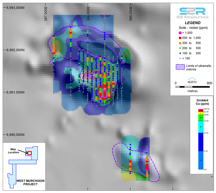 Ni soil anomaly at Woodrarung