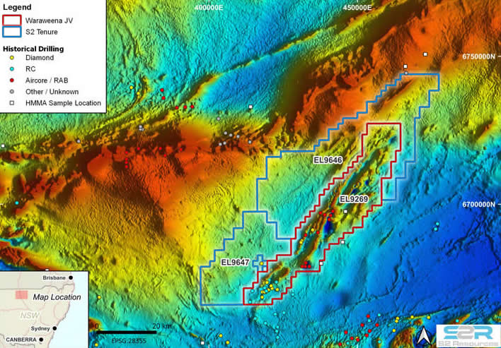 Warraweena magnetic map Warraweena magnetic map